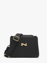 Cross Body Tas Poppy Leder Nathan baume Zwart eden 2